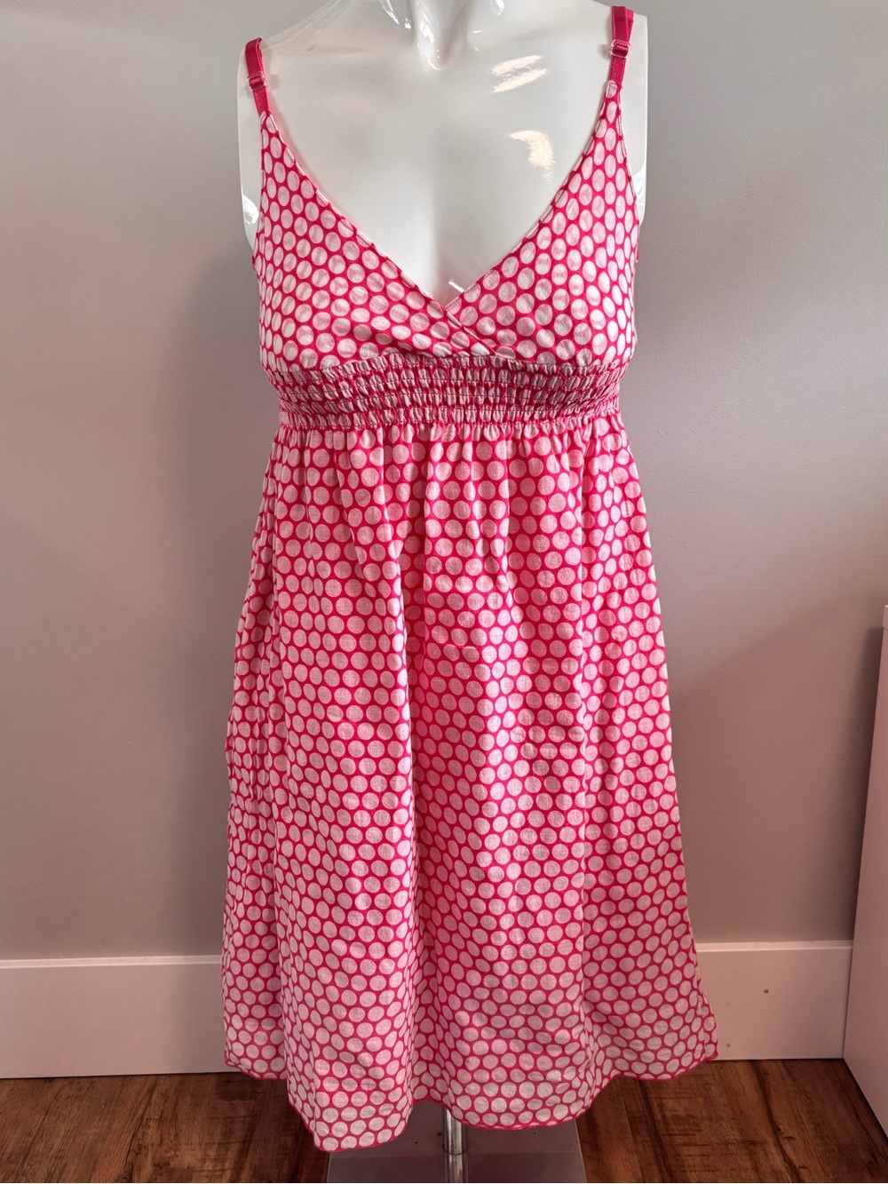 Y2K Urban Heritage Pink and White Polka Dot Sundress